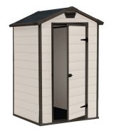 Casetta da giardino Galliate, Capanno da esterno, Rimessa da giardino, Ripostiglio per attrezzi, 129x103 h196 cm, Beige