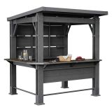 Casetta da Giardino Marrone Noce Chiosco bar Sfumatura Colore Struttura Noce 230x200x238h cm, - Ketchum