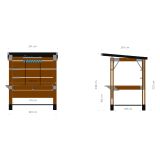 Casetta da Giardino Marrone Noce Chiosco bar Sfumatura Colore Struttura Noce 230x200x238h cm, - Ketchum