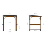 Casetta da Giardino Marrone Noce Chiosco per Grill Sfumatura Colore Struttura Noce 247x200x238h cm, - Lacon