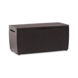 Cassapanca da esterno effetto rattan 123x53x57h cm marrone - Chicoutimi