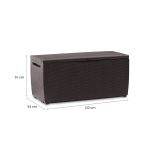 Cassapanca da esterno effetto rattan 123x53x57h cm marrone - Chicoutimi