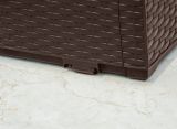 Cassapanca da esterno effetto rattan 123x53x57h cm marrone - Chicoutimi