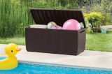 Cassapanca da esterno effetto rattan 123x53x57h cm marrone - Chicoutimi