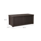 Cassapanca da esterno grande 155x72x64h cm marrone - Hawkesbury