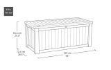 Cassapanca outdoor 151x72x70h cm effetto legno - Brantford