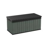 Cassapanca outdoor Argentano, Baule da giardino, Contenitore da esterno, Panchina contenitore da esterno, 143x65 h64 cm, Verde