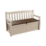 Cassapanca outdoor Chestermere, 140x60 h84 cm, Beige e Marrone