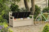 Cassapanca outdoor Chestermere, 140x60 h84 cm, Beige e Marrone