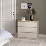 Cassettiera 3 cassetti beige 77x70h cm - Vistara