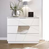 Cassettiera 3 cassetti bianca 104x85h cm - Nilam