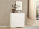 Cassettiera 3 cassetti bianca 76x83h cm - Aski