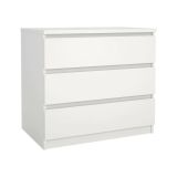 Cassettiera 3 cassetti bianca 77x70h cm - Artic