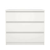 Cassettiera 3 cassetti bianca 77x70h cm - Artic
