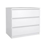Cassettiera 3 cassetti bianca lucida 77x68h cm - Kajiki