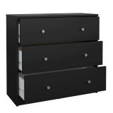 Cassettiera 3 cassetti nera 72x68h cm - Alert
