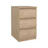 Cassettiera 3 cassetti rovere 50x70h cm - Accudino