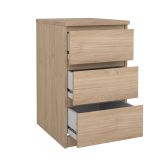 Cassettiera 3 cassetti rovere 50x70h cm - Accudino