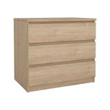Cassettiera 3 cassetti rovere 77x68h cm - Kajiki