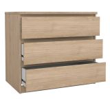 Cassettiera 3 cassetti rovere 77x68h cm - Kajiki