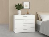 Cassettiera 4 cassetti bianca 80x68h cm - Arwen