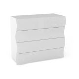 Cassettiera 4 cassetti bianca lucida 98x81h cm - Hecate