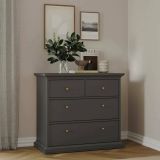 Cassettiera 4 cassetti grigia 96x86h cm - Arika
