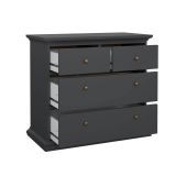 Cassettiera 4 cassetti grigia 96x86h cm - Arika