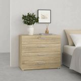 Cassettiera 4 cassetti quercia 80x68h cm - Arwen