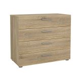 Cassettiera 4 cassetti quercia 80x68h cm - Arwen