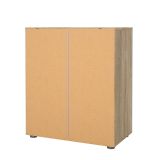 Cassettiera 4 cassetti quercia e bianca lucida 70x82h cm - Asam
