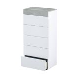 Cassettiera 5 cassetti bianca 61x118h cm - Armo