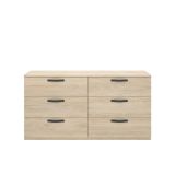 Cassettiera 6 cassetti rovere 140x72h cm - Arpel