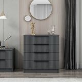 Cassettiera 7 cassetti antracite 72x77h cm - Vicente