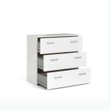 Cassettiera Addie, Settimino multiuso, Comò camera da letto, Mobile con cassetti, 74x36 h70 cm, Bianco