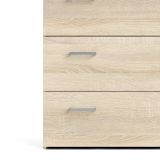 Cassettiera Addie, Settimino multiuso, Comò camera da letto, Mobile con cassetti, 74x36 h70 cm, Quercia