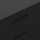 Cassettiera Agathe, Settimino multiuso, Comò camera da letto, Mobile con cassetti, 40x99 h77 cm, Nero