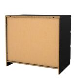Cassettiera Aglae, Settimino multiuso, Comò camera da letto, Mobile con cassetti, 50x77 h70 cm, Nero