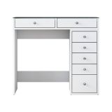 Cassettiera Aldhibah, Settimino multiuso, Comò camera da letto, Mobile con cassetti, 90x45 h80 cm, Bianco