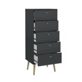 Cassettiera alta grigia 50x120h cm - Yaounde