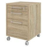 Cassettiera Apertura Scorrevole Chiusura Scorrevole 48.2x49.1x68.2h cm, Colore Ripiano Marrone - Lajatico
