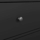 Cassettiera Arlette, Settimino multiuso, Comò camera da letto, Mobile con cassetti, 52x86 h116 cm, Nero