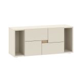 Cassettiera Beige Cashmere 2 Cassetti Apertura Scorrevole 94x30x40h cm, Chiusura Scorrevole - Lamimoli