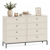 Cassettiera Beige Cashmere 4 Cassetti Apertura Scorrevole 150x40x116h cm, Chiusura Soft Close - Laniva