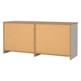 Cassettiera Beige Cashmere Marrone Rovere 6 Cassetti Apertura Scorrevole 154x50x70h cm, Chiusura Scorrevole - Abacadabra