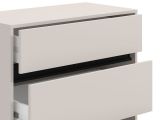 Cassettiera Beige Nero 3 Cassetti Apertura Scorrevole 80x40x90h cm, Chiusura Scorrevole - Mapello