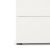 Cassettiera Bianco 4 Cassetti Apertura Scorrevole 70x40x76h cm, Chiusura Scorrevole - Genoni