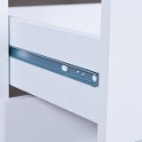 Cassettiera Bianco 6 Cassetti Apertura Scorrevole 50x120x40h cm, Chiusura Scorrevole - Ceppino