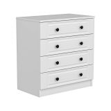 Cassettiera Bianco 7 Cassetti Apertura Scorrevole 72x42x77h cm, Chiusura Scorrevole - Gardo