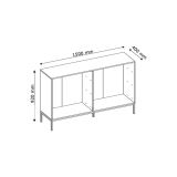 Cassettiera Bianco Cashmere 4 Cassetti Apertura Scorrevole 150x40x92h cm, Chiusura Scorrevole - Laletati